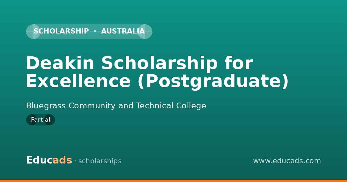 Deakin Scholarship for Excellence (Postgraduate) scholarship