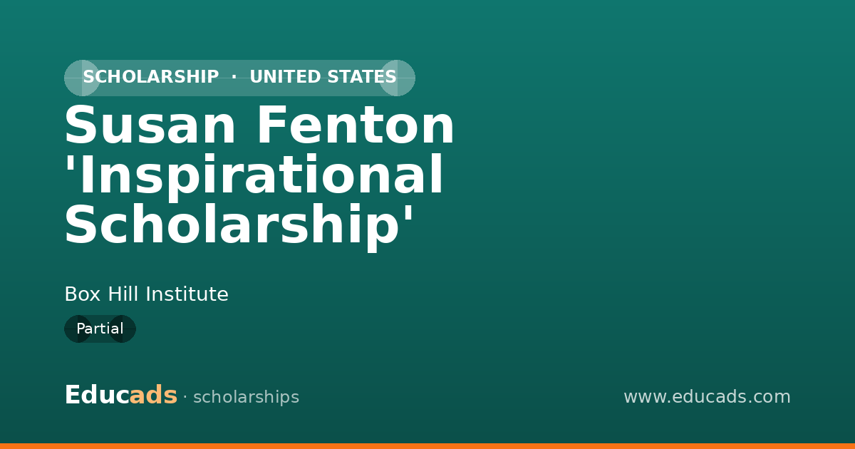 Susan Fenton 'Inspirational Scholarship' scholarship