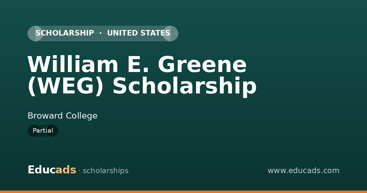 William E. Greene (WEG) Scholarship scholarship