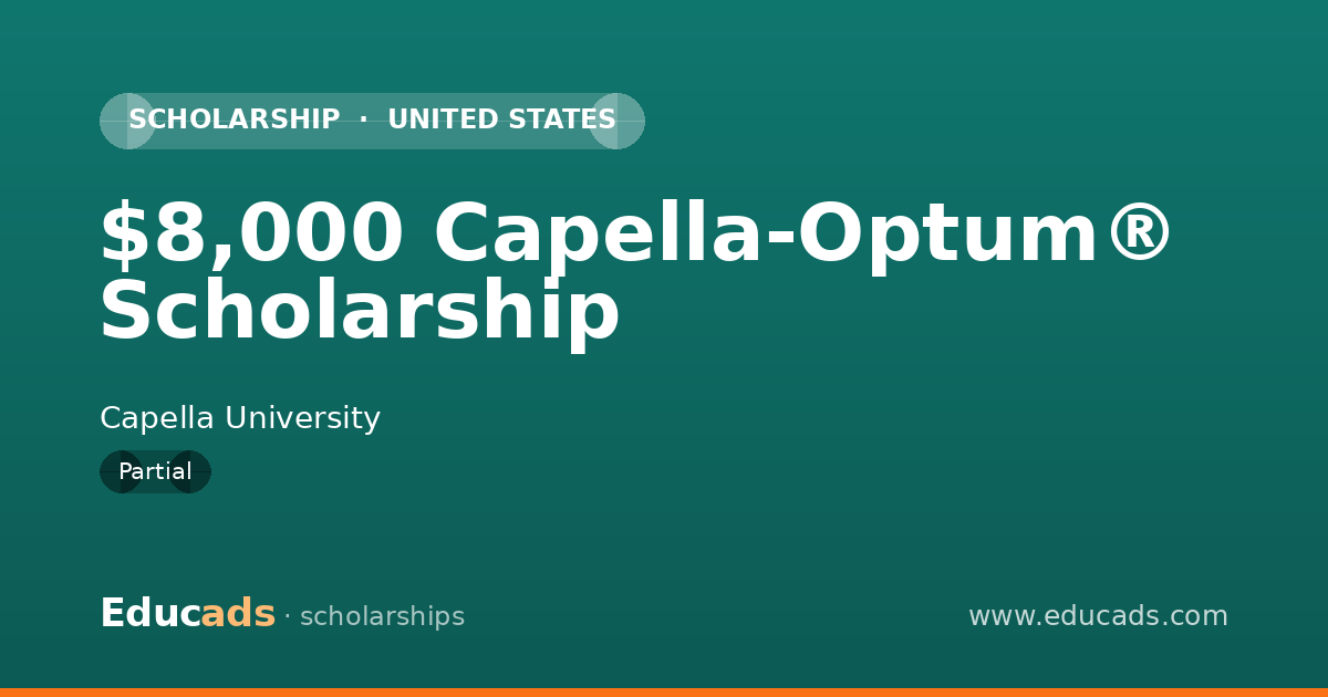 $8,000 Capella-Optum® Scholarship scholarship