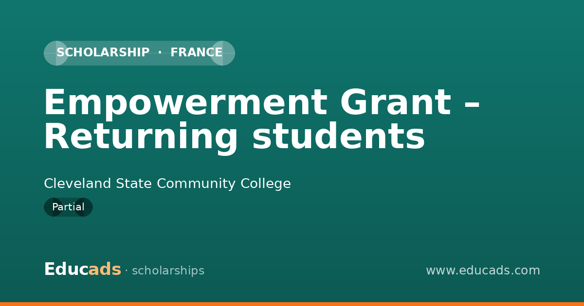 Empowerment Grant – Returning students scholarship