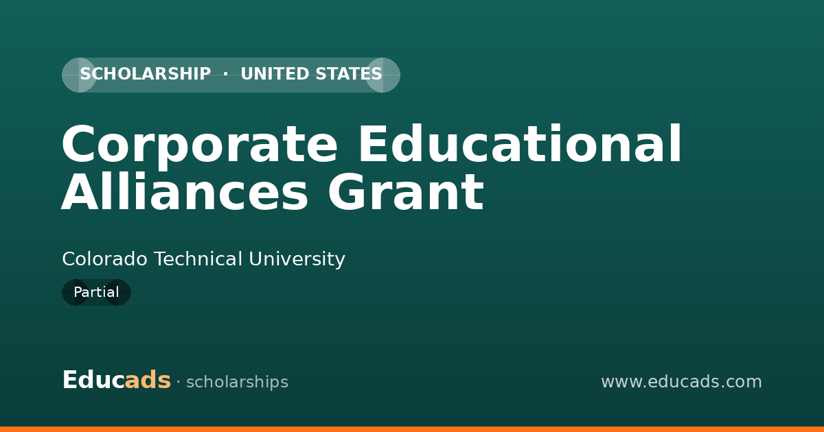 Corporate Educational Alliances Grant scholarship