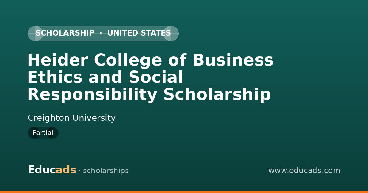 Heider College of Business Ethics and Social Responsibility Scholarship scholarship