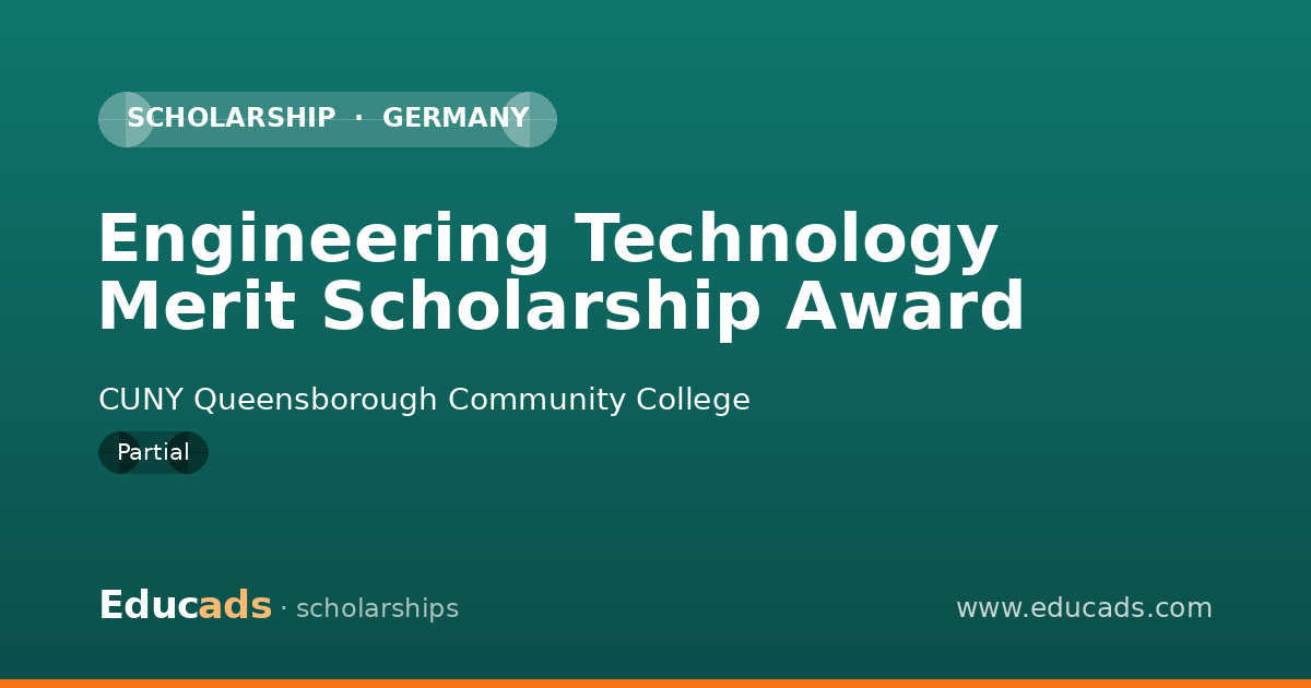 Engineering Technology Merit Scholarship Award scholarship