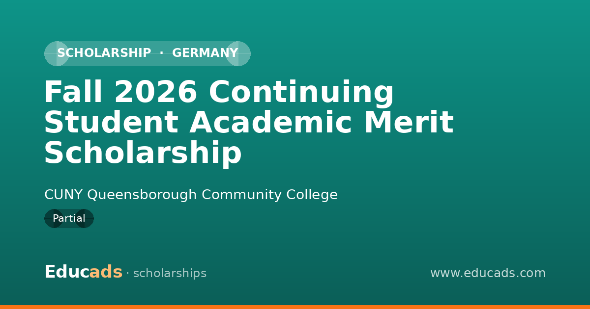 Fall 2026 Continuing Student Academic Merit Scholarship scholarship