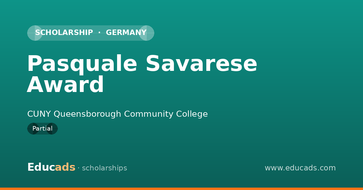 Pasquale Savarese Award scholarship