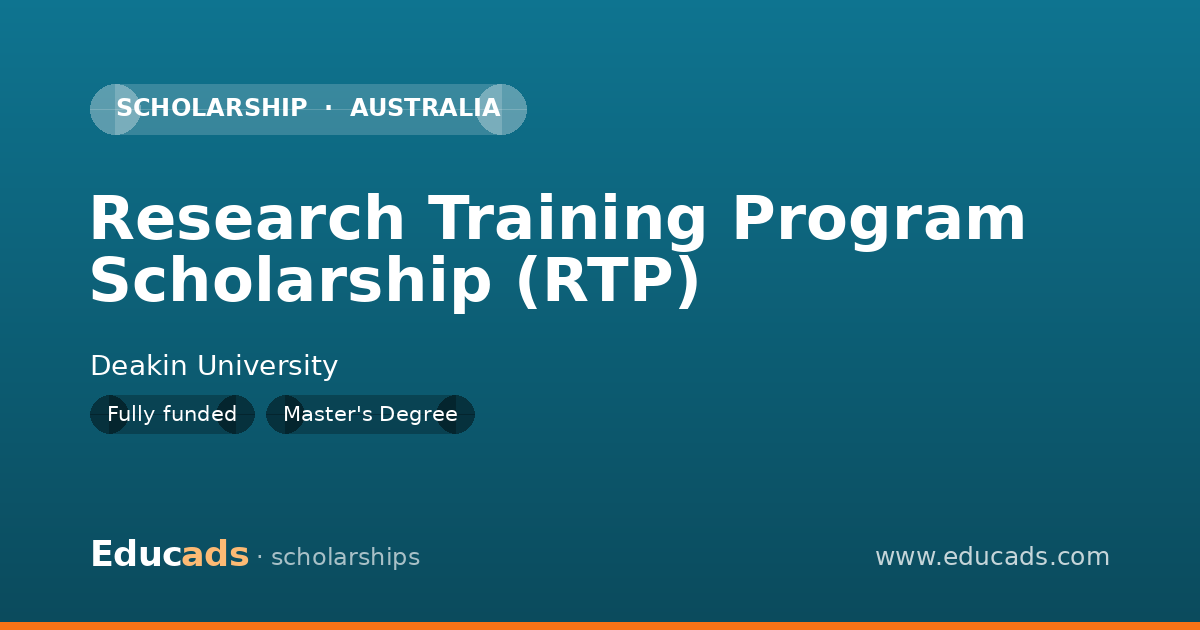 Research Training Program Scholarship (RTP) scholarship