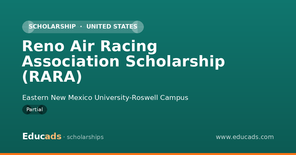 Reno Air Racing Association Scholarship (RARA) scholarship