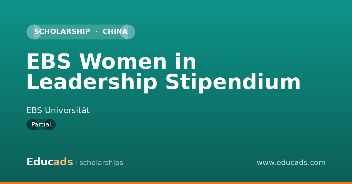 EBS Women in Leadership Stipendium scholarship