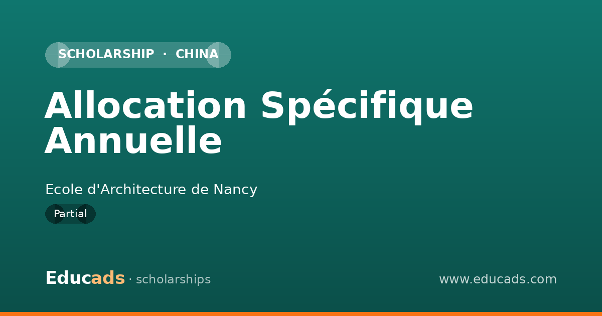 Allocation Spécifique Annuelle scholarship
