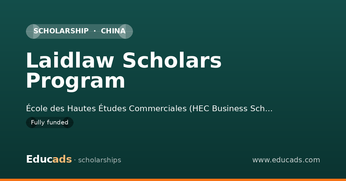Laidlaw Scholars Program scholarship