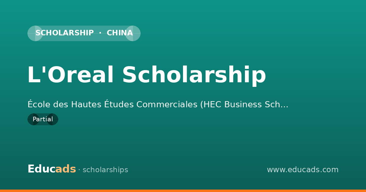 L'Oreal Scholarship scholarship