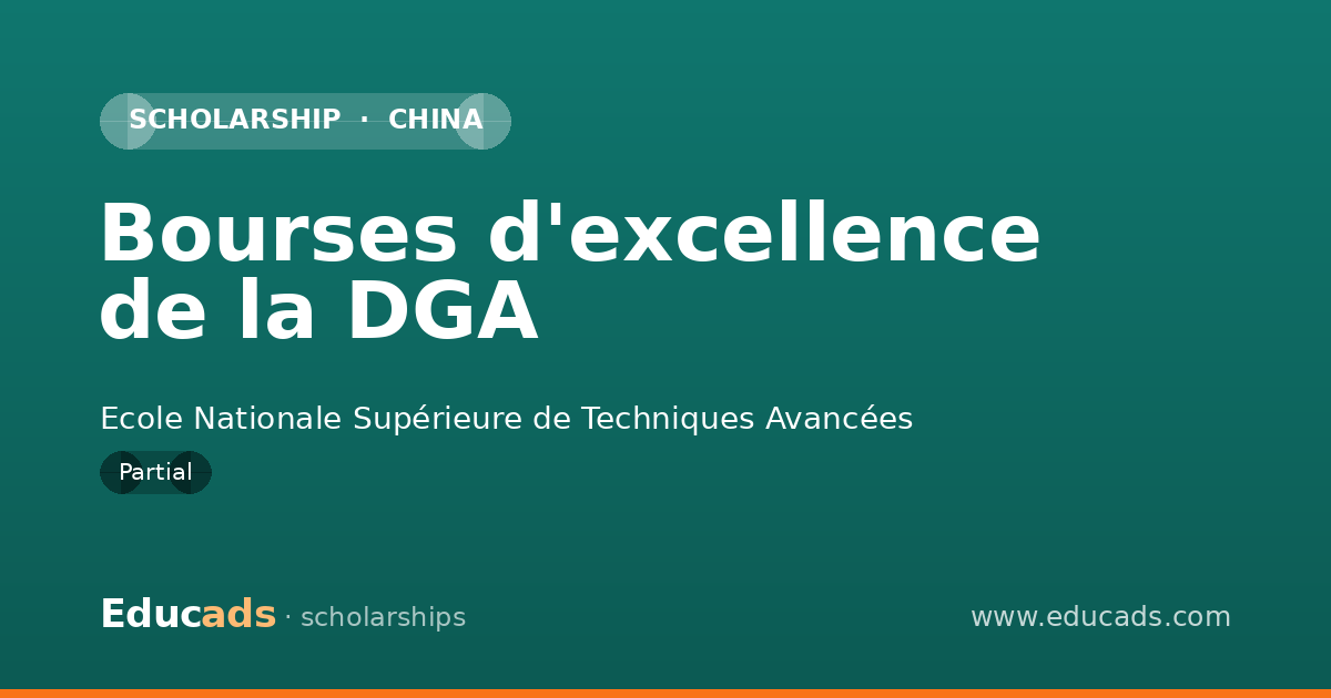 Bourses d'excellence de la DGA scholarship