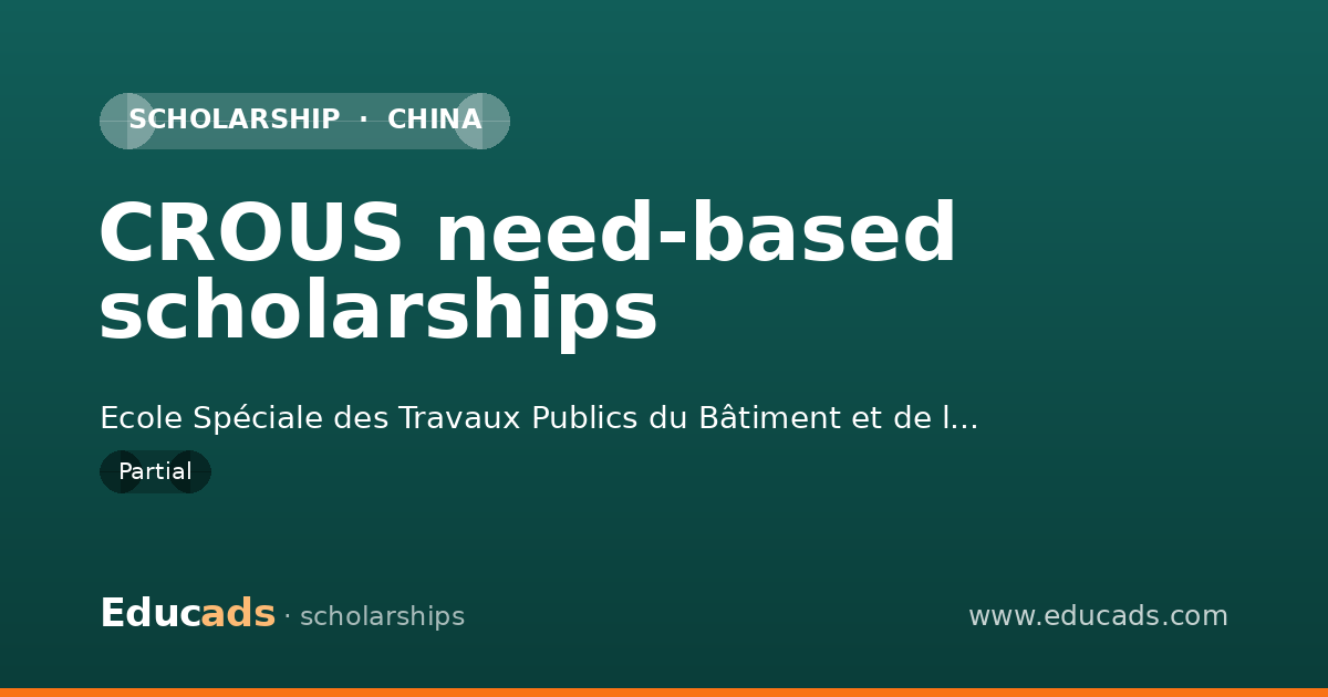 CROUS need-based scholarships scholarship