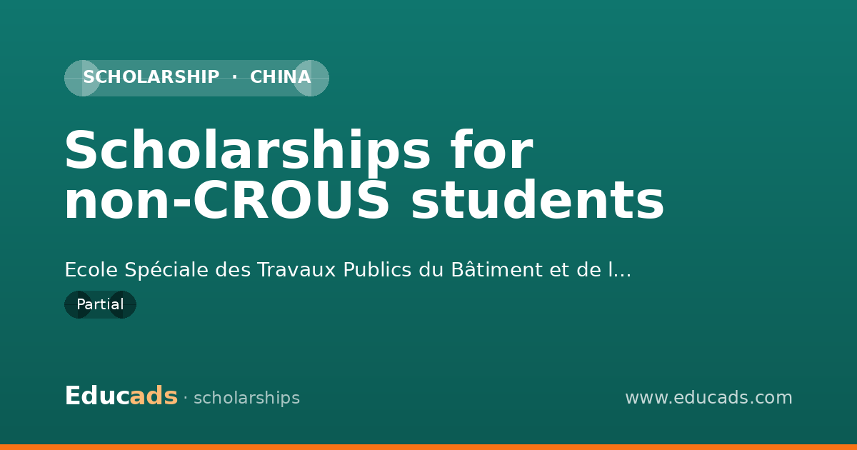 Scholarships for non-CROUS students scholarship
