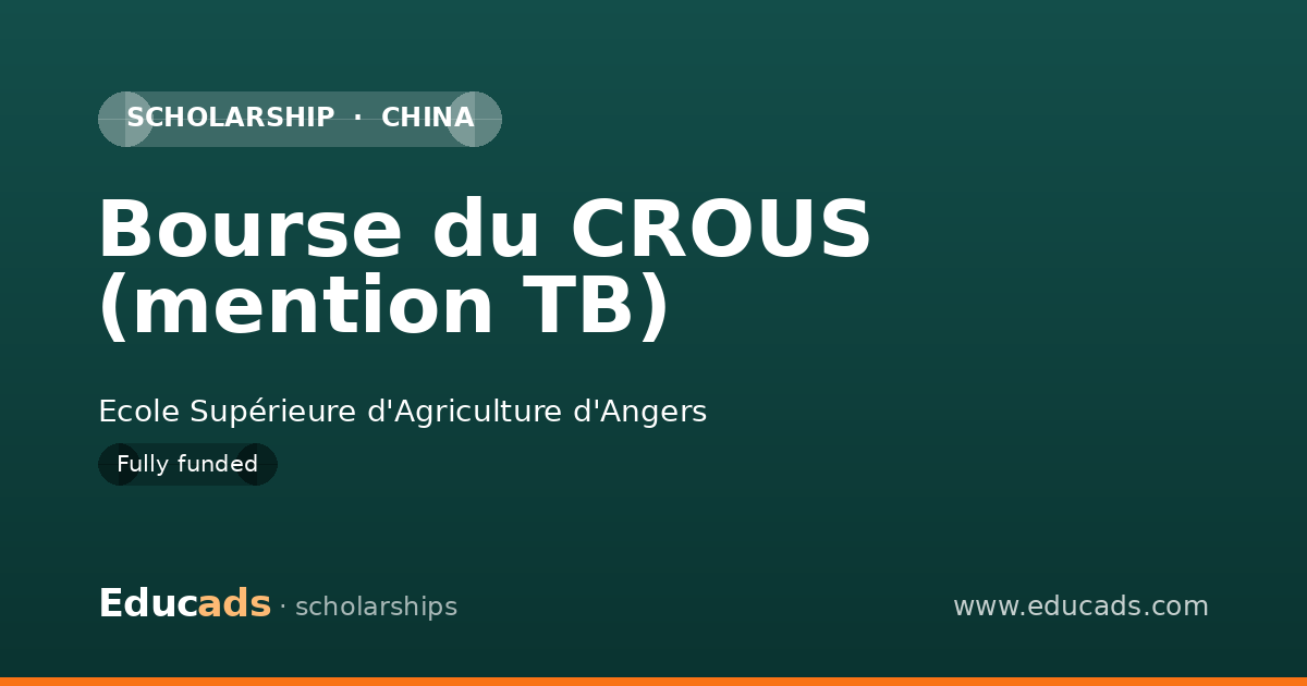Bourse du CROUS (mention TB) scholarship