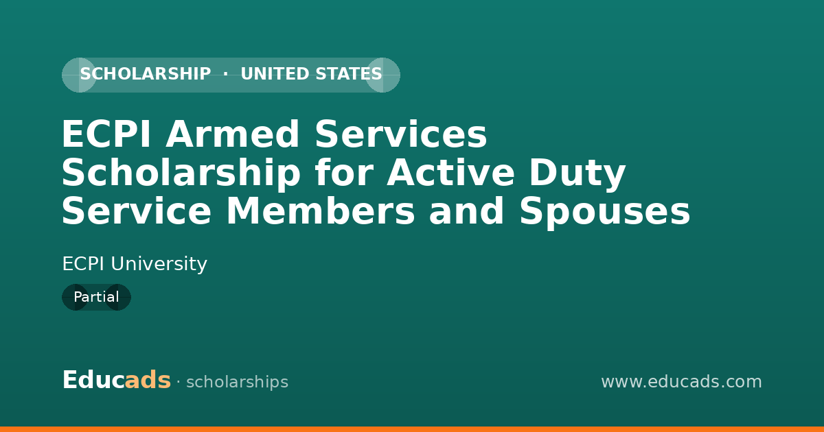 ECPI Armed Services Scholarship for Active Duty Service Members and Spouses scholarship