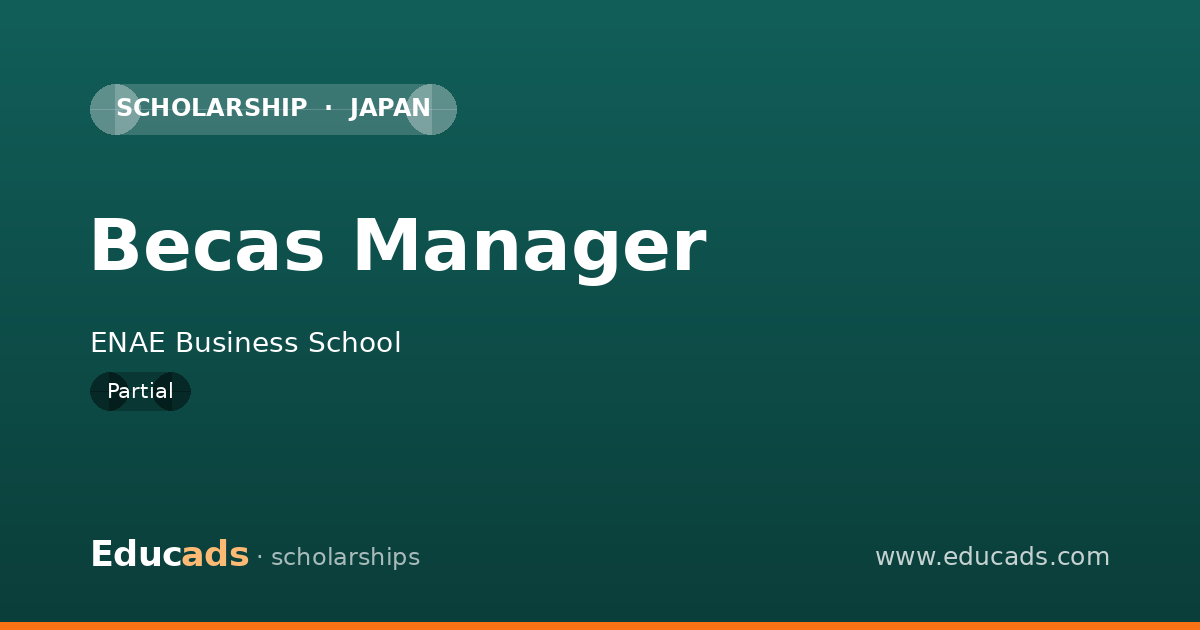 Becas Manager scholarship