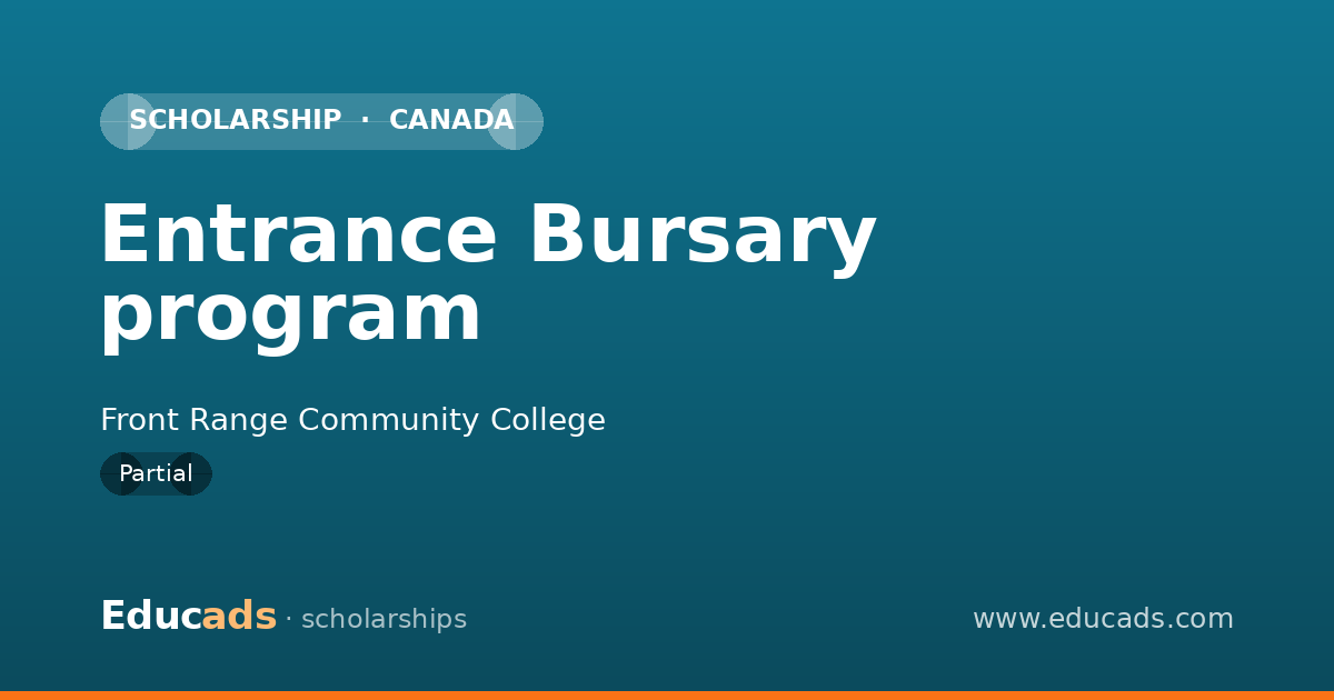 Entrance Bursary program scholarship