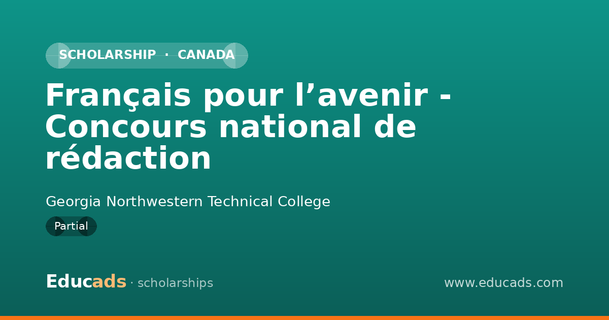 Français pour l’avenir - Concours national de rédaction scholarship