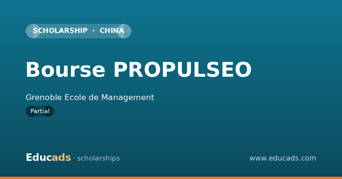 Bourse PROPULSEO scholarship