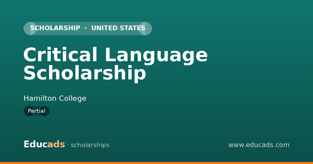 Critical Language Scholarship scholarship