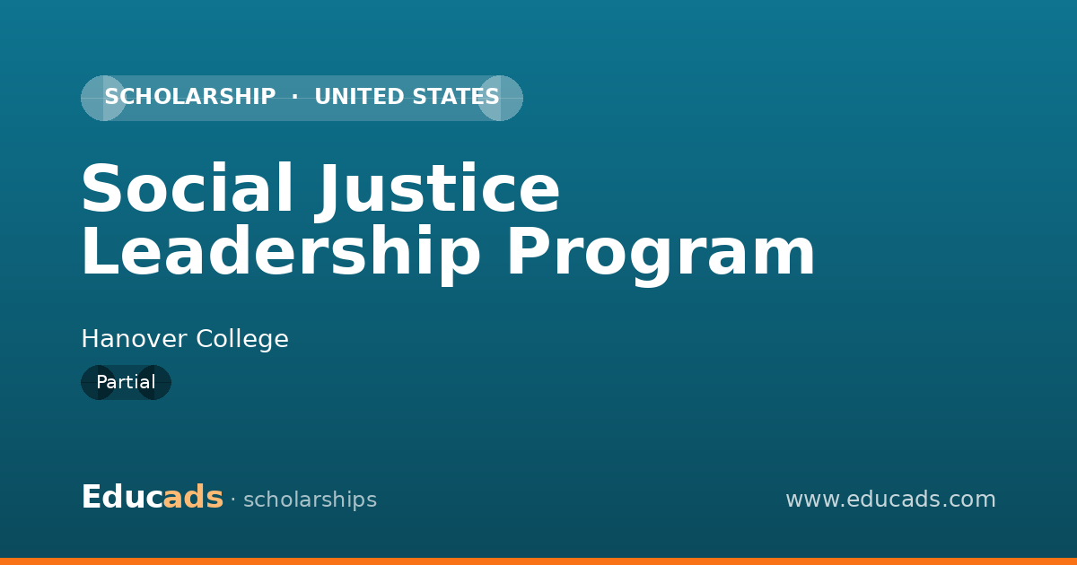 Social Justice Leadership Program scholarship