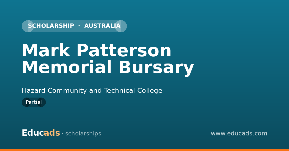 Mark Patterson Memorial Bursary scholarship
