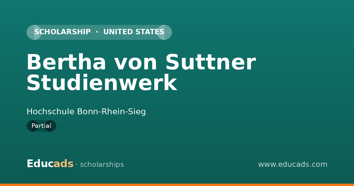 Bertha von Suttner Studienwerk scholarship