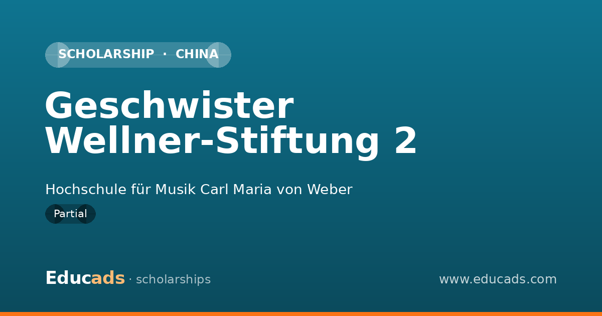 Geschwister Wellner-Stiftung 2 scholarship