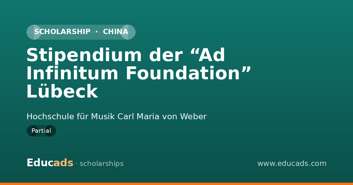 Stipendium der “Ad Infinitum Foundation” Lübeck scholarship