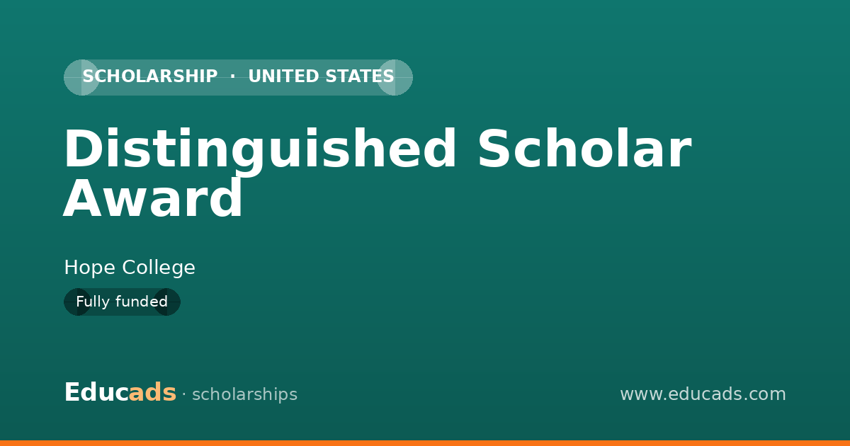Distinguished Scholar Award scholarship