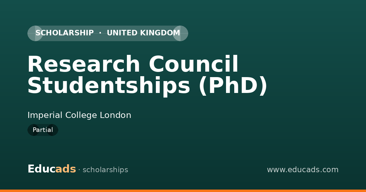 Research Council Studentships (PhD) scholarship