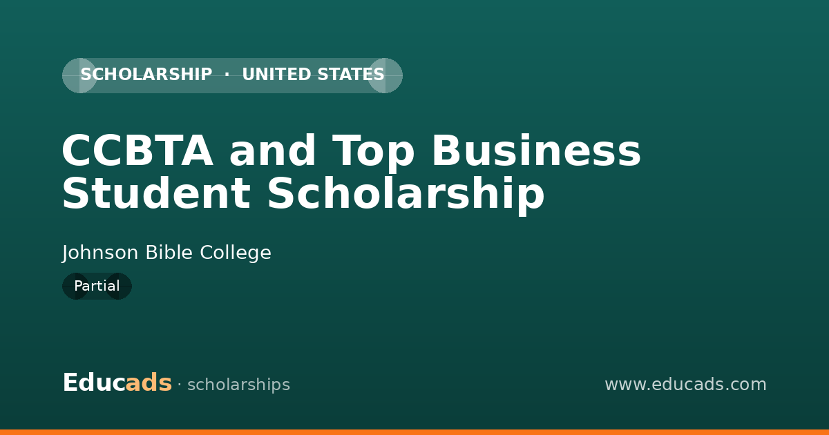 CCBTA and Top Business Student Scholarship scholarship