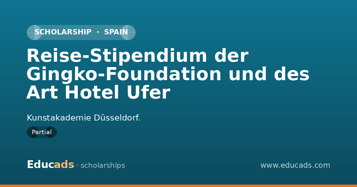 Reise-Stipendium der Gingko-Foundation und des Art Hotel Ufer scholarship