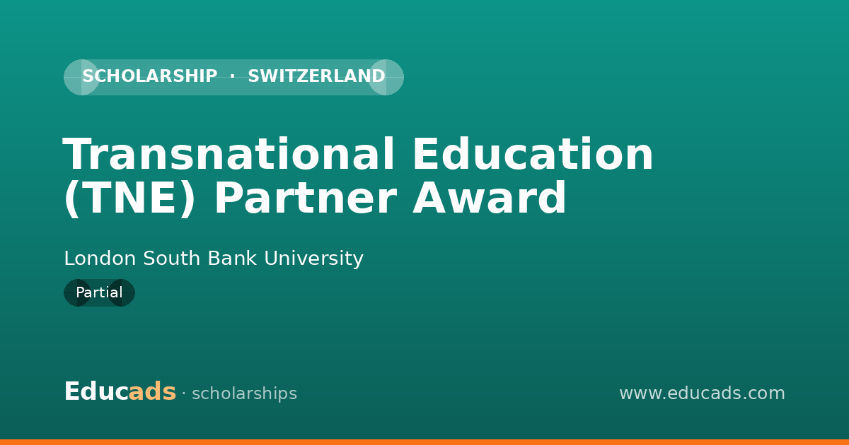 Transnational Education (TNE) Partner Award scholarship
