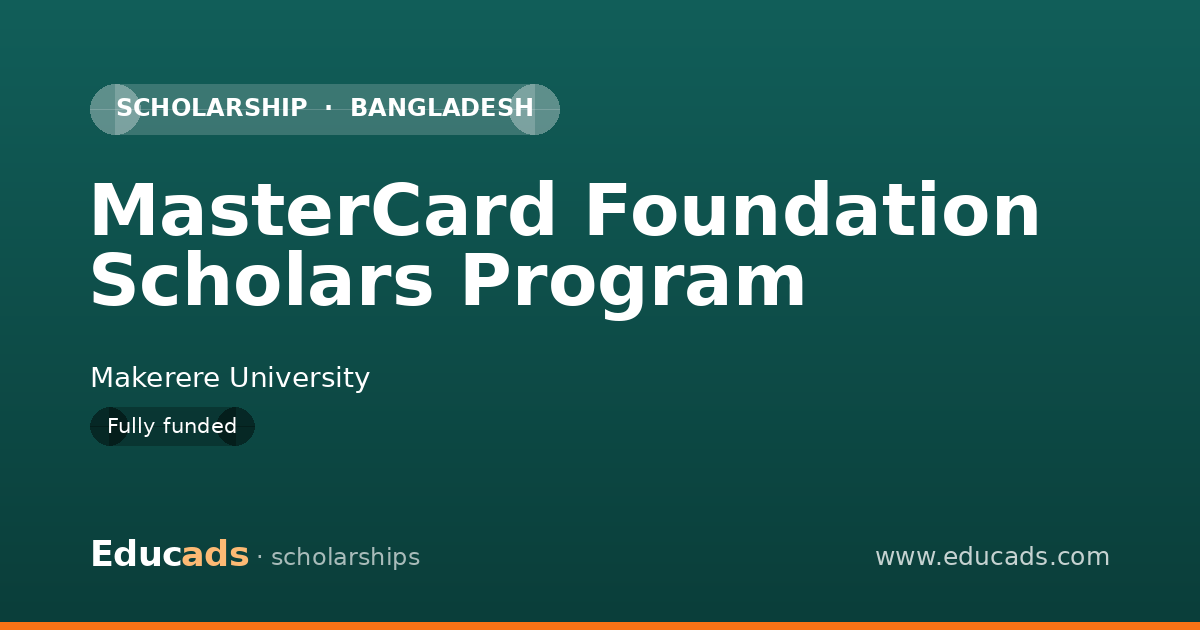MasterCard Foundation Scholars Program scholarship