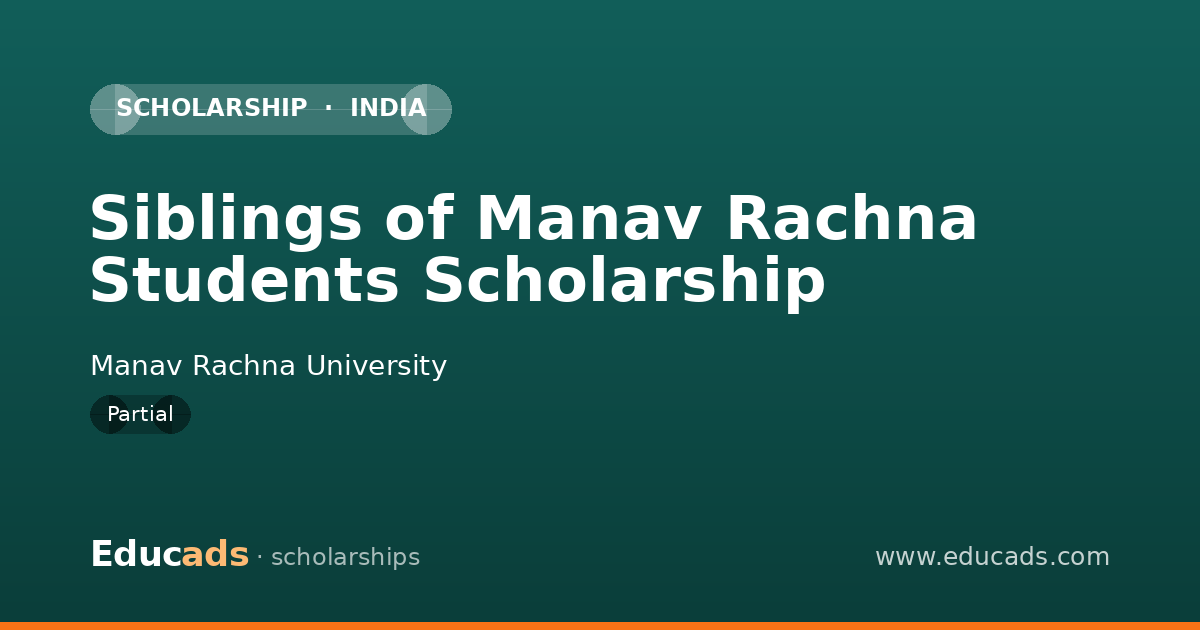 Siblings of Manav Rachna Students Scholarship scholarship