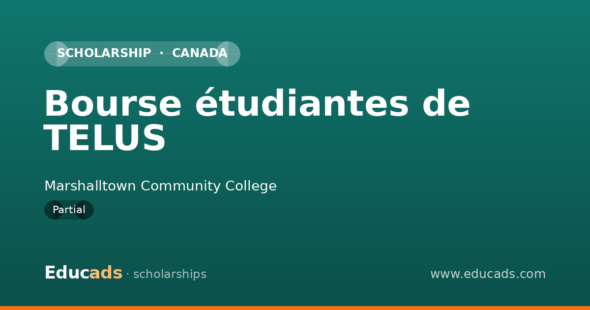 Bourse étudiantes de TELUS scholarship