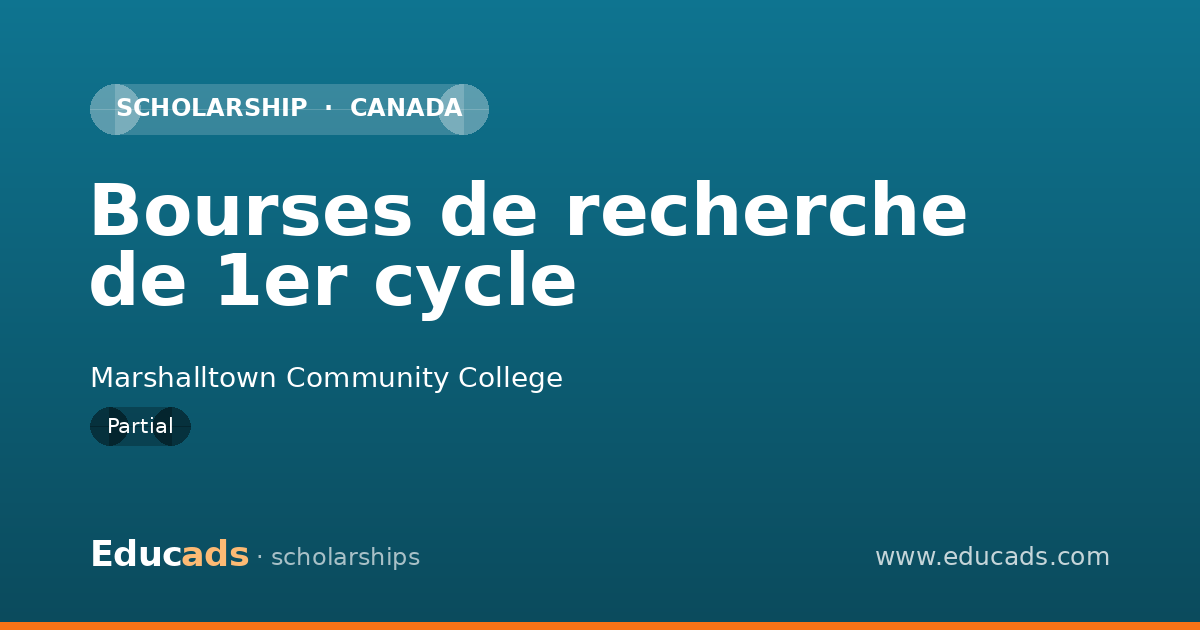 Bourses de recherche de 1er cycle scholarship