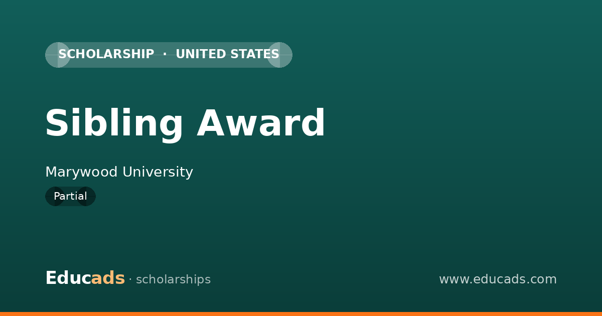 Sibling Award scholarship