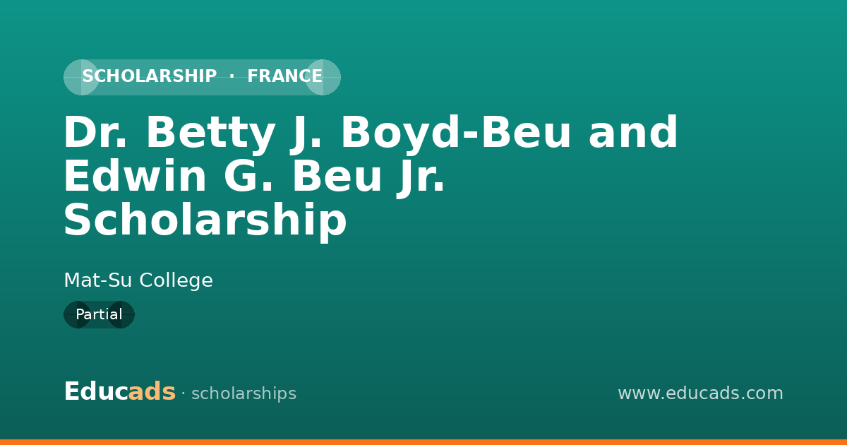 Dr. Betty J. Boyd-Beu and Edwin G. Beu Jr. Scholarship scholarship