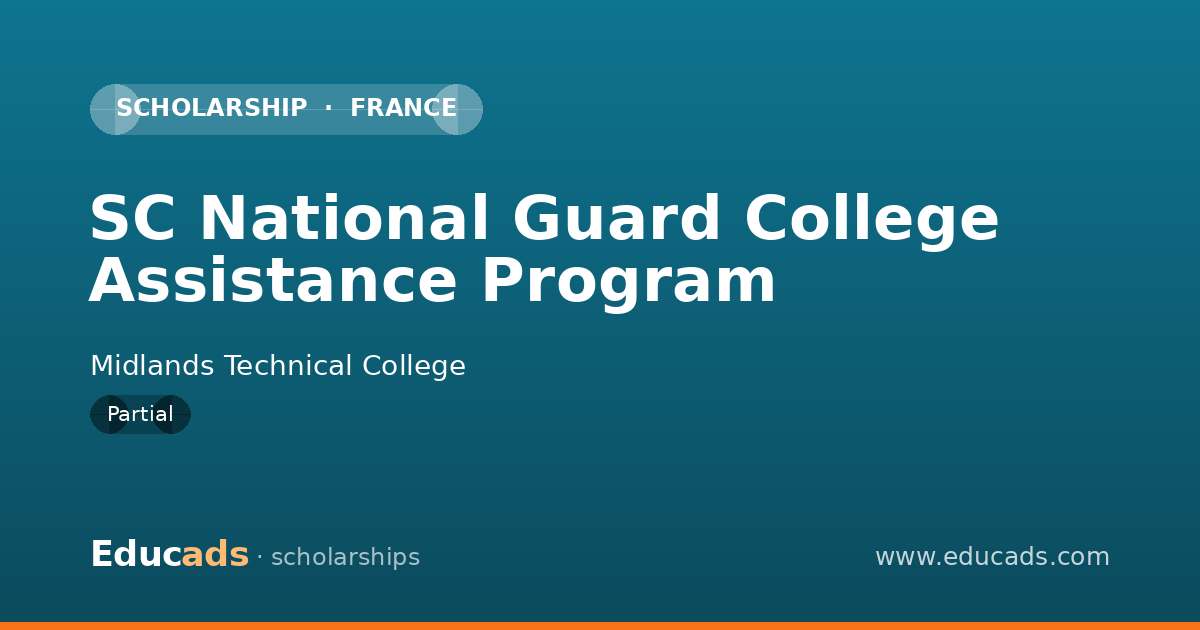 SC National Guard College Assistance Program scholarship