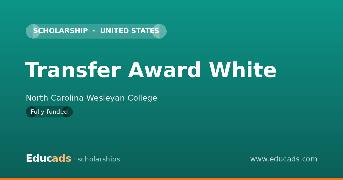 Transfer Award White scholarship