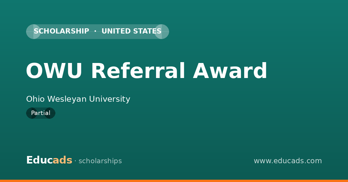 OWU Referral Award scholarship