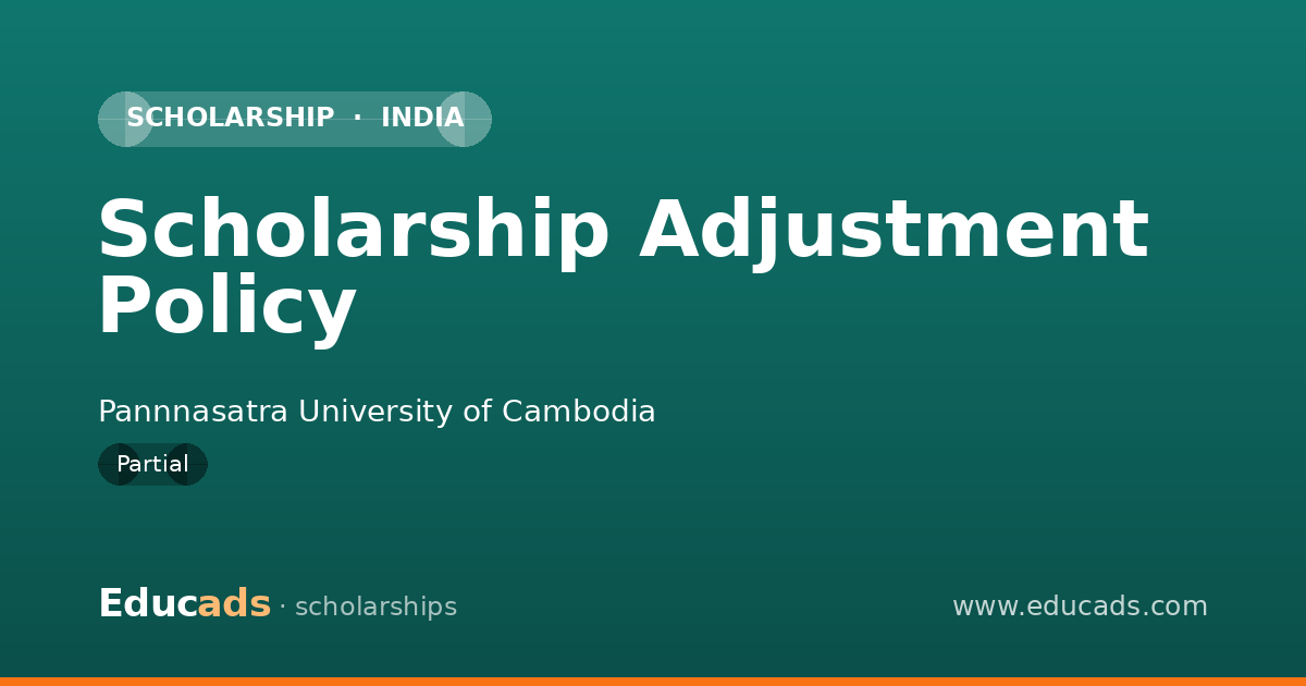 Scholarship Adjustment Policy scholarship