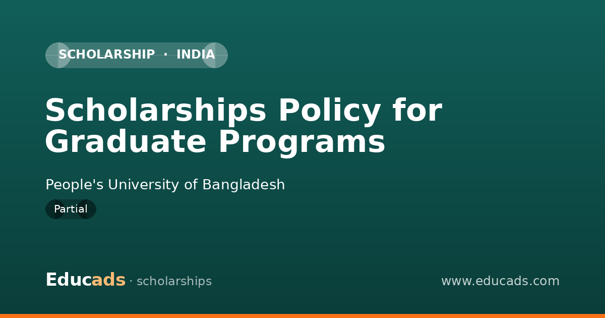 Scholarships Policy for Graduate Programs scholarship