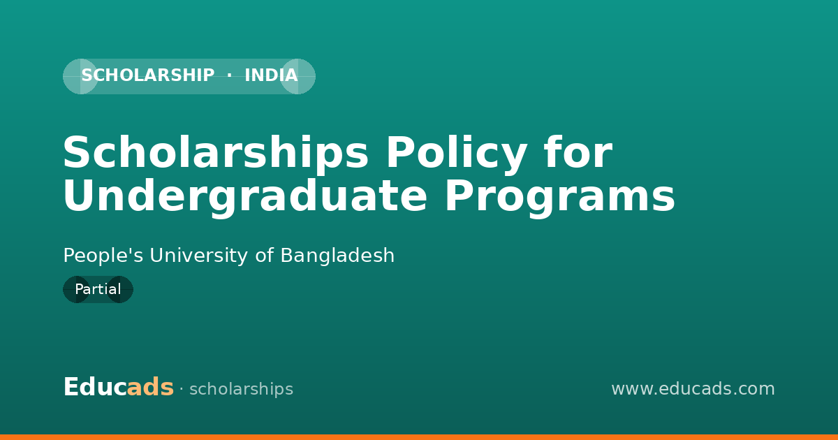 Scholarships Policy for Undergraduate Programs scholarship