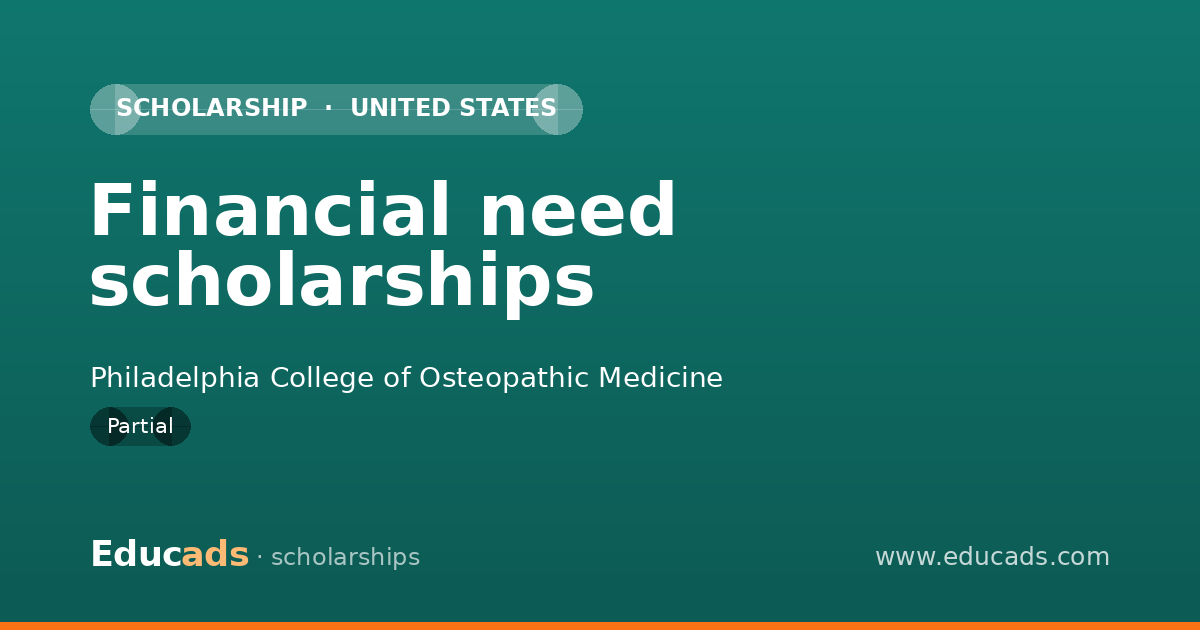 Financial need scholarships scholarship