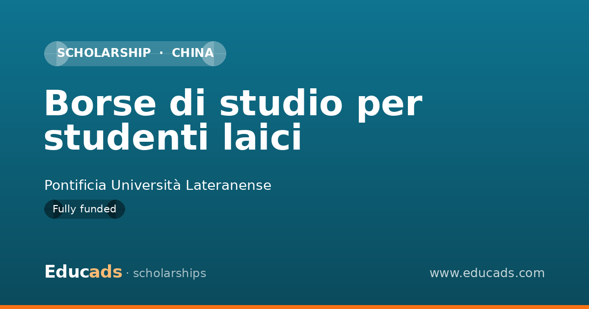 Borse di studio per studenti laici scholarship